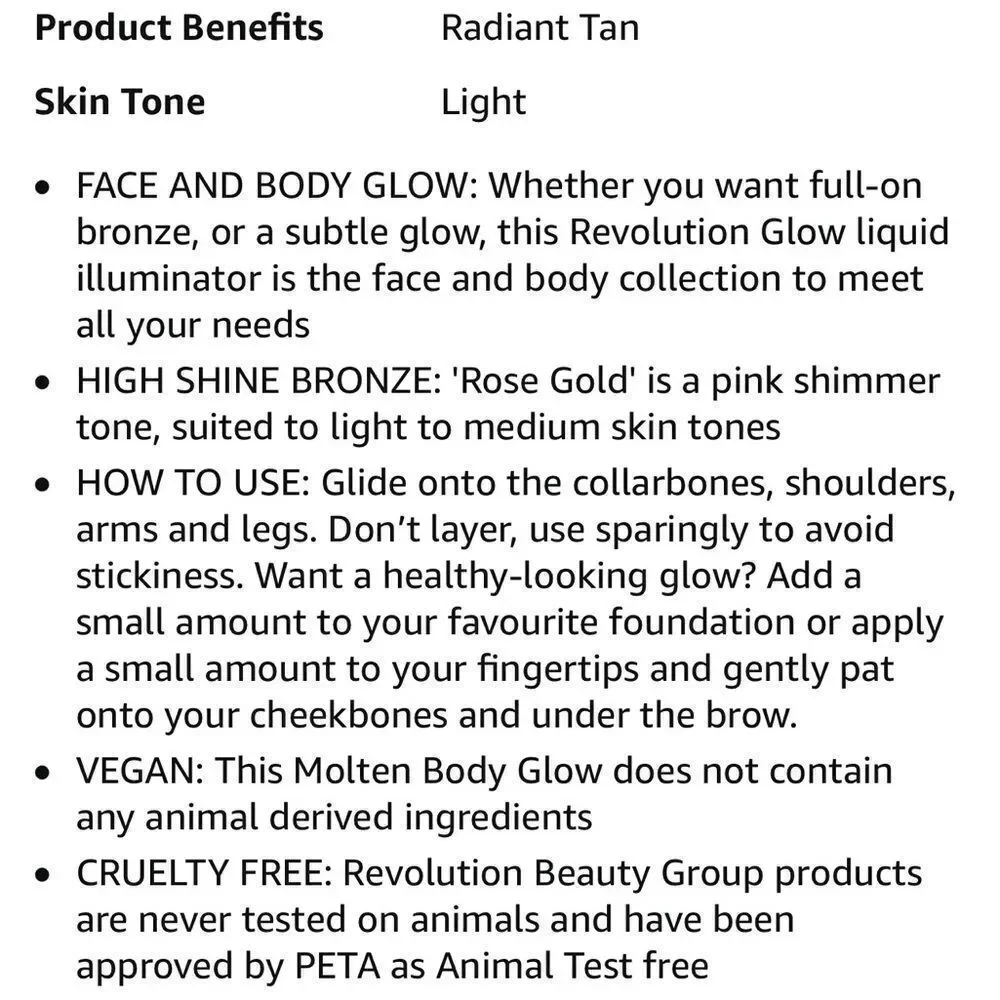 3PK- Revolution molten body glow body illuminator rose gold coconut pineapple